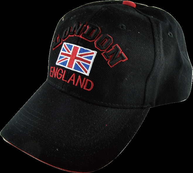 BASEBALL CAP LONDON BLACK The Gift Wholesaler