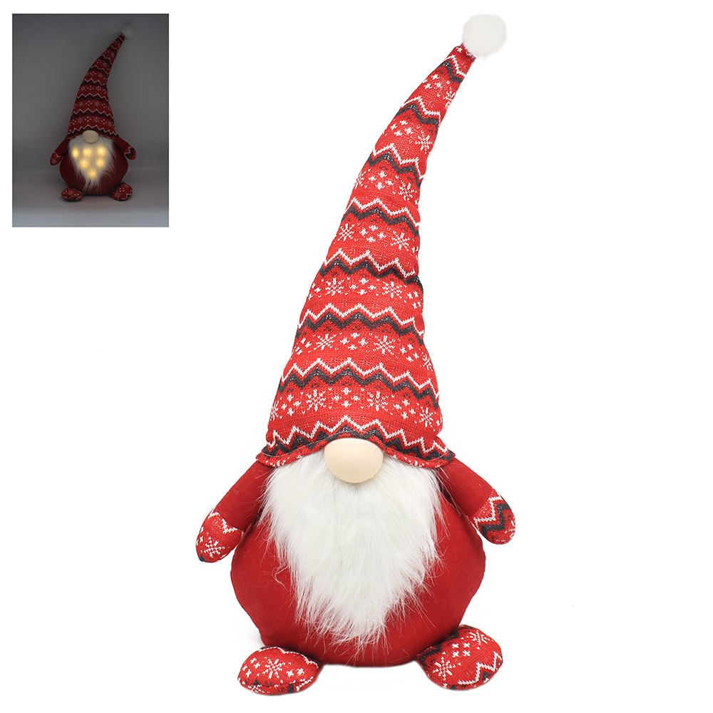 XMAS LIGHT UP GONK RED 60cm The Gift Wholesaler