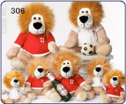 6″ PLUSH ENGLAND LION 2 ASSTD