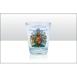 DIAMOND JUBILEE COA SHOT GLASS