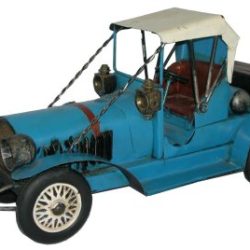 METAL ART VINTAGE CAR BLUE