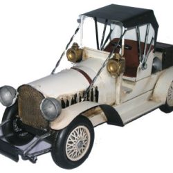 METAL ART VINTAGE CAR WHITE