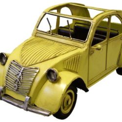 METAL ART CITROEN 2CV YELLOW