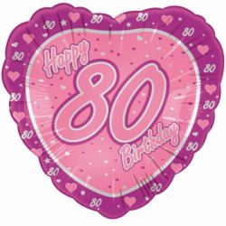 B97808 FOIL BALLOON 80TH PINK