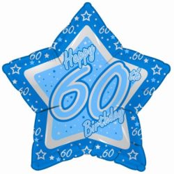 B97819 FOIL BALLOON 60TH BLUE