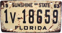 FLORIDA MUDDY  NUMBER PLATE