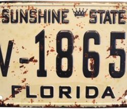 FLORIDA MUDDY  NUMBER PLATE