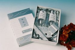 SILVER WEDDING GLASS SET