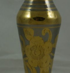 ENAMELLED BRASS VASE