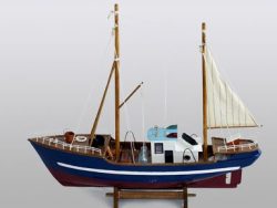 WOODEN FISHING BOAT 46CM