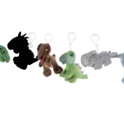JURASSIC WORLD PLUSH BAG CLIPS 2 ASSTD