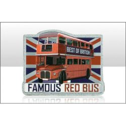 RED BUS FOIL STAMP MAGNET