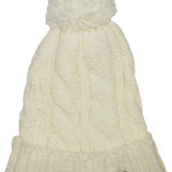 SCOT BOBBLE HAT WHITE