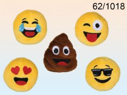 EMOTICON PLUSH BALL 6 ASSTD – 8CM