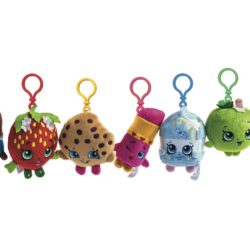 SHOPKINS PLUSH BAG CLIPS – 6 ASSORTED