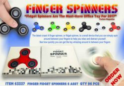 FINGER FIDGET SPINNERS 6 ASST