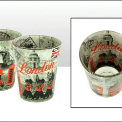 BW RED LONDON MONTAGE SHOT GLASS