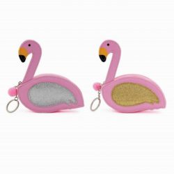 FLAMINGO PURSE/KEYRING 2 ASST