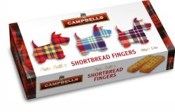 150g Tartan Dog Carton (Shortbread Fingers)
