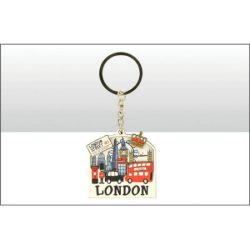 Lovable London Wood Keyring