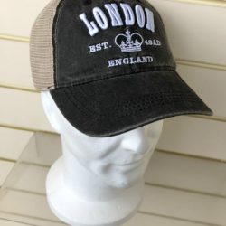 LONDON EMBLEM 3D MESH BACK CAP BLACK