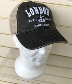 LONDON EMBLEM 3D MESH BACK CAP BLACK