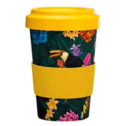 Toucan Party Reusable Screw Top Bamboo Travel Mug