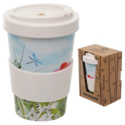 Botanical Gardens Reusable Screw Top Bamboo Travel Mug