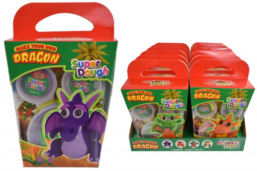 SUPER DOUGH DRAGON PLAYSET (4 ASSORTED) The Gift Wholesaler
