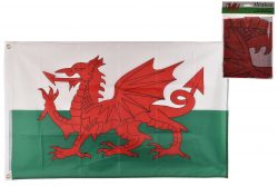 3′ x 2′ WALES FLAG WITH METAL GROMMETS