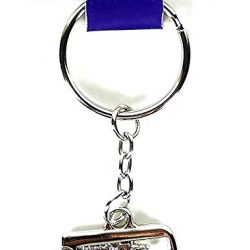 BUS CUT OUT PEWTER KEY RING