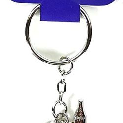 LONDON RED ELEMENTS PEWTER KEY RING