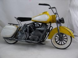 METAL ART YELLOW HARLEY STYLE BIKE