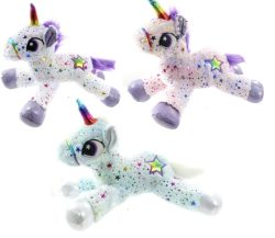 13” SPARKLE STAR UNICORN 3 ASST COLS