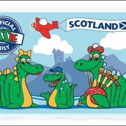 Nessie Family Tea Towel