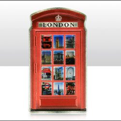 Telephone Box Foil Stamped Magnet