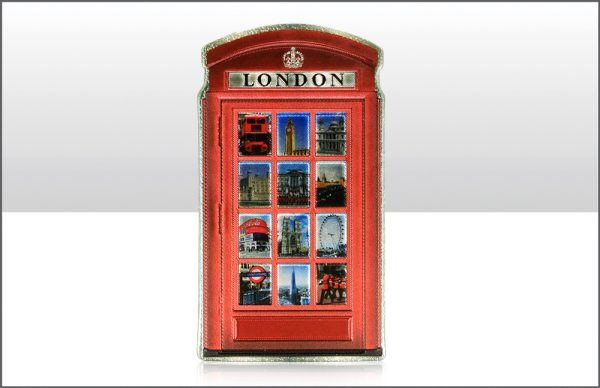 Telephone Box Foil Stamped Magnet