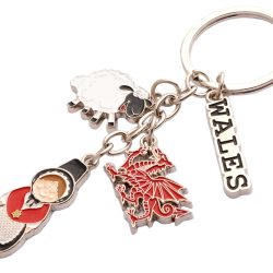 3pc Wales Charm Keyring