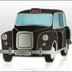 Black London Taxi Foil Stamped Magnet