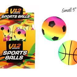 PLAYBALL – 5 INCH RAINBOW SPORTS, INFLATED