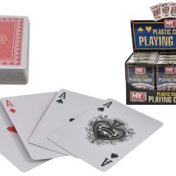 M.Y PREMIUM PLASTIC COATED PLAYING CARDS IN D/BOX 12