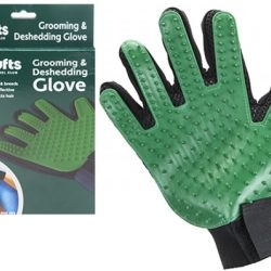 CRUFTS GROOMING & DESHEDDING GLOVE IN HANGING COLOUR BOX