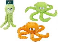 CRUFTS LARGE SQUEAKY PLUSH OCTOPUS TOY TIE ON CARD