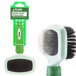 CRUFTS BRISTLE/SLICKER BRUSH W/H-CARD