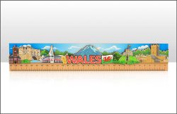 Wales Wooden Ruler 30cm