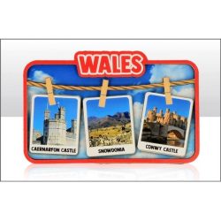 Wales Washing Line Wood Magnet