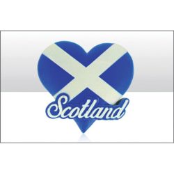 Scotland Saltire Heart Printed Resin Magnet