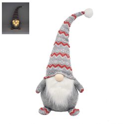 XMAS LIGHT UP GONK GREY 60cm