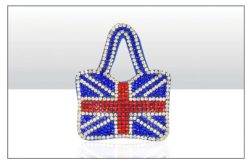 Union Jack Handbag Cushioned Diamante Magnet