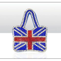 Union Jack Handbag Cushioned Diamante Magnet